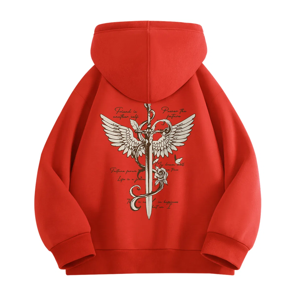 Детский худи утепленный с капюшоном Angel Holy Sword MINISO, Red