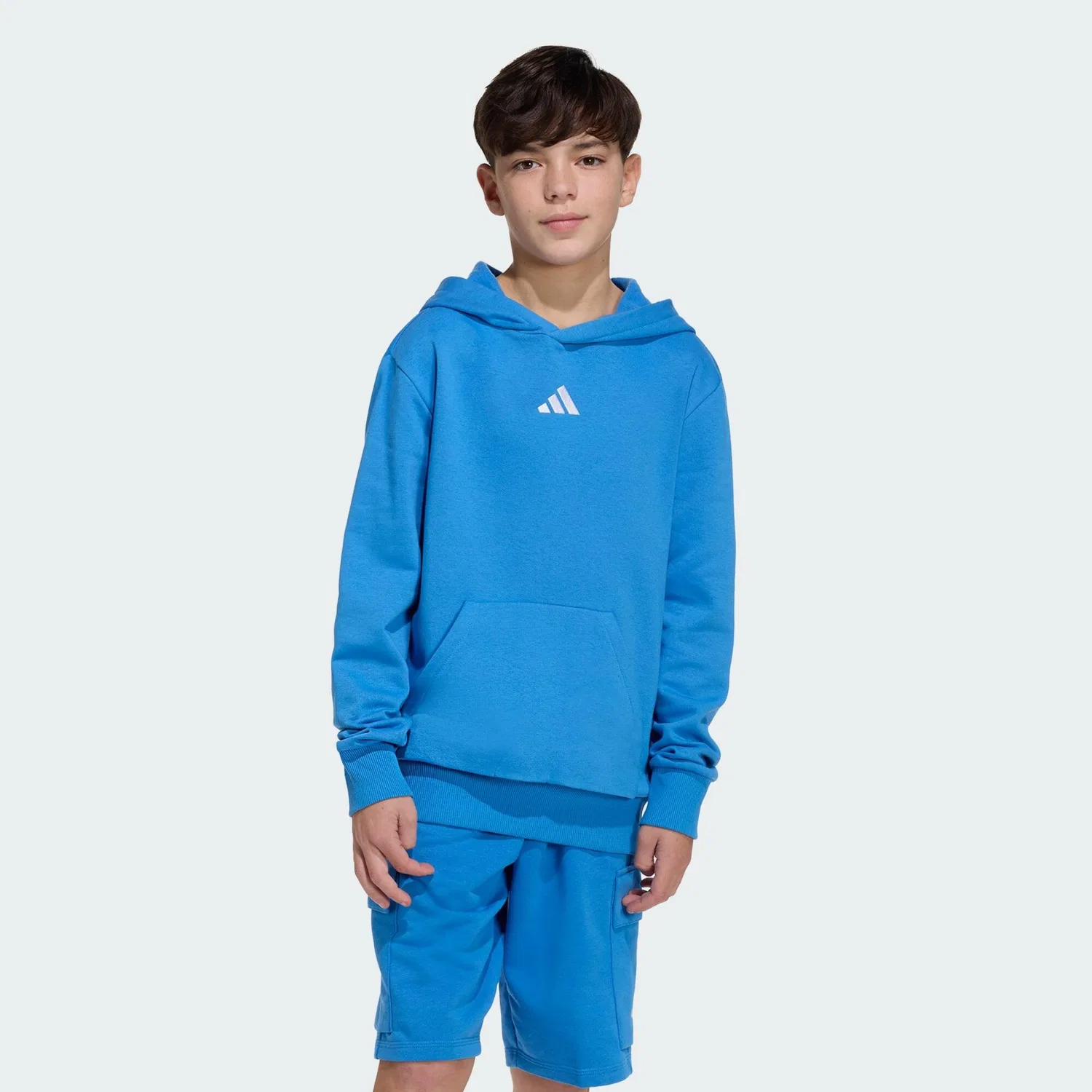Детское худи с капюшоном Essentials Kids Hoodie Adidas, Blau Weiss