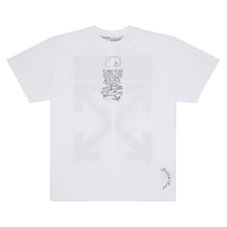 

Футболка Off-White Dripping Arrows Short Sleeve Over T-Shirt 'White', белый