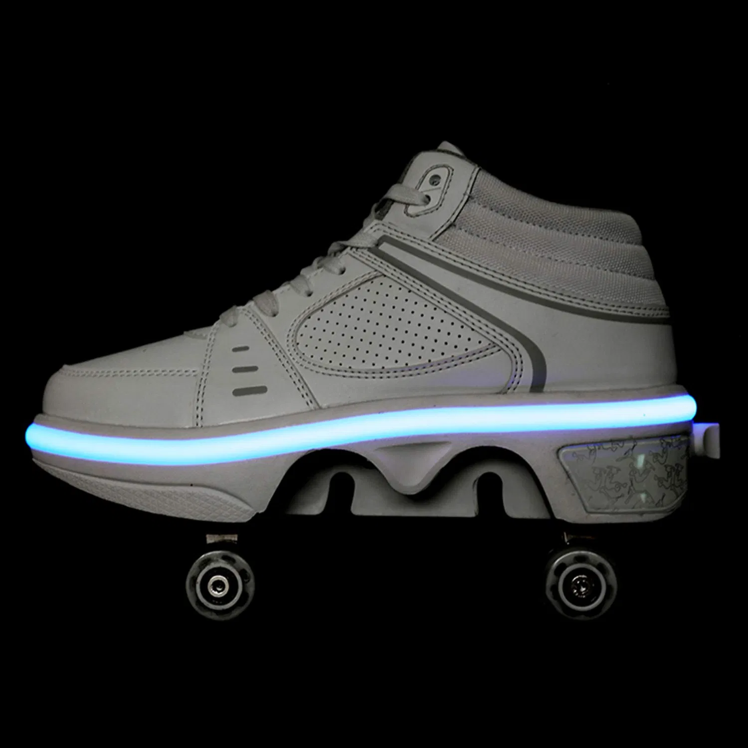 Детские роликовые кроссовки-трансформеры с подсветкой YXHUI, Hightop