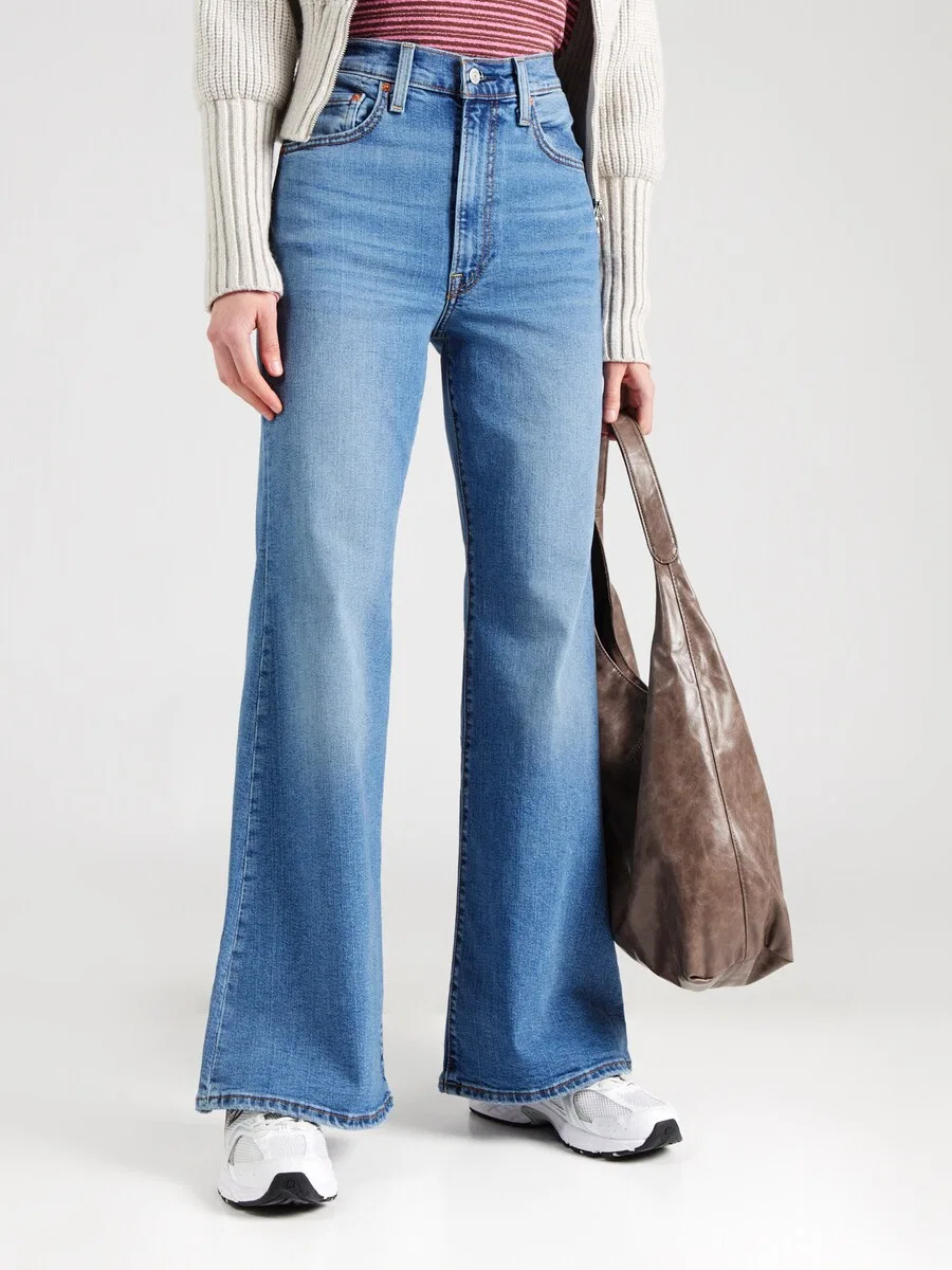 Джинсы-клеш LEVI'S 'Ribcage Bell Jeans' синего цвета — фото 3