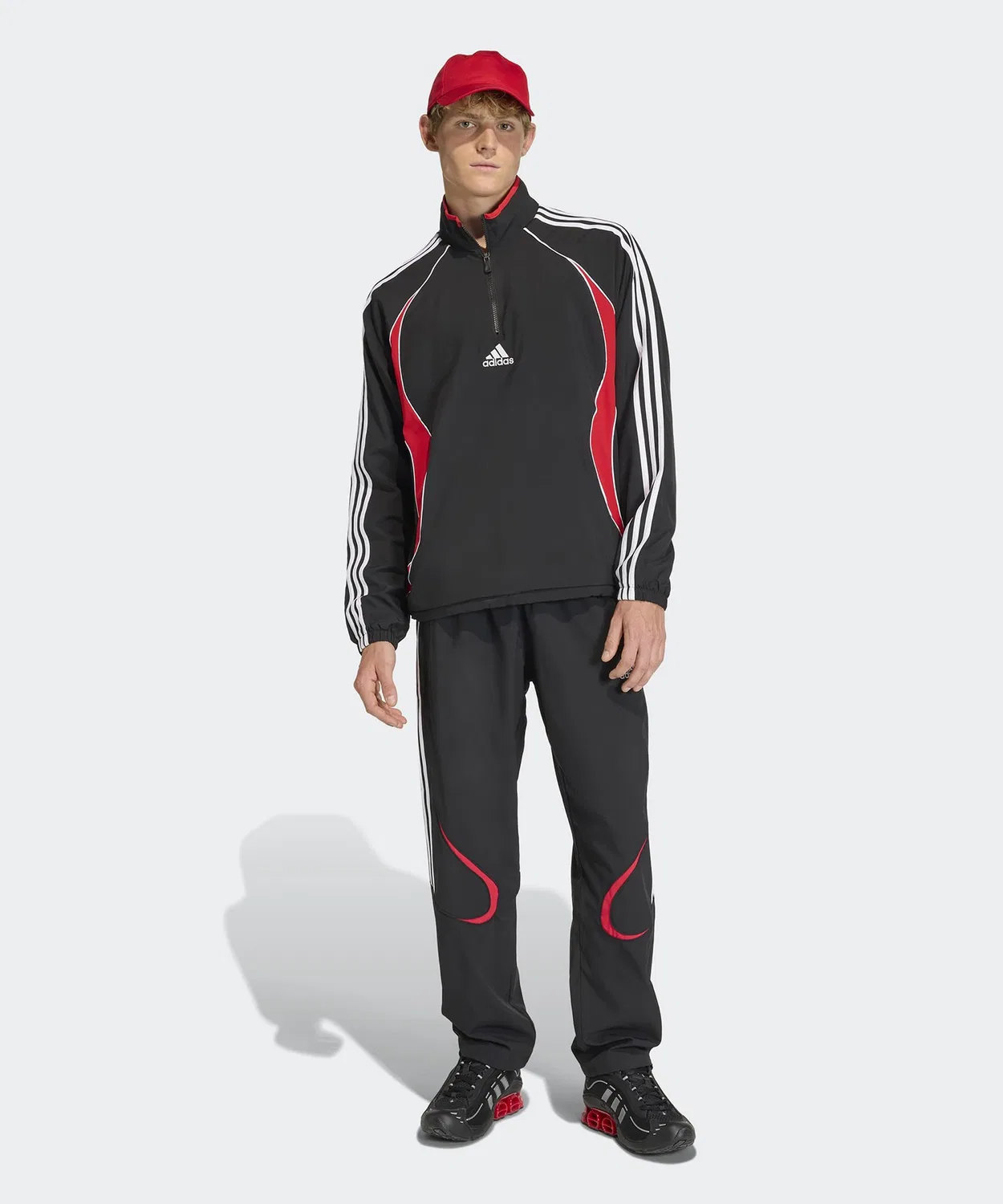 Мужской свитшот с полузастежкой-молнией Team Geist Adidas, Black — фото 3