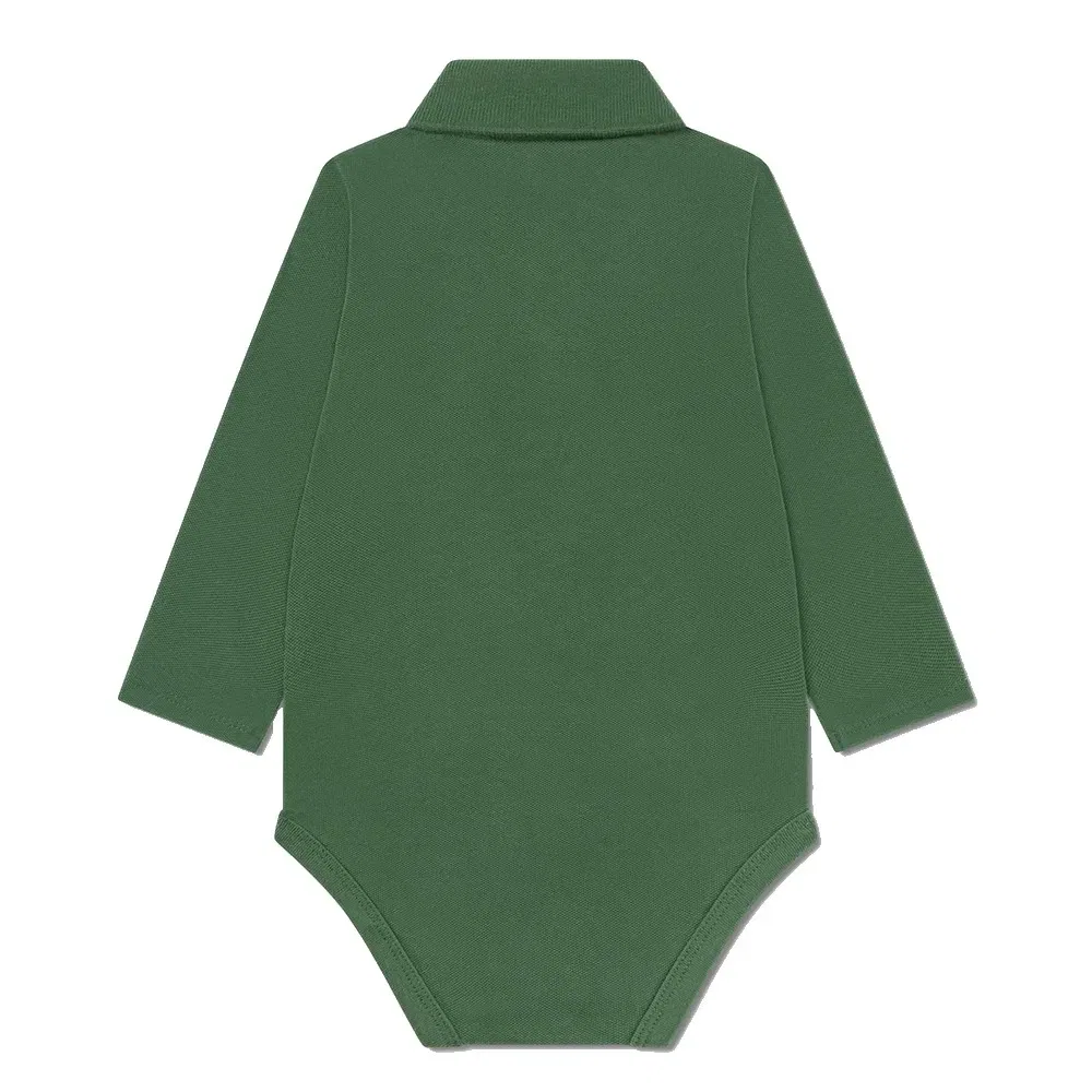 Боди с длинным рукавом Lacoste Kids 547338, зеленый — фото 2