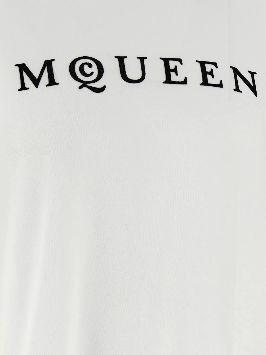 Мужская футболка с принтом Bicolor Cotton T-Shirt Alexander McQueen, White/Black — фото 4