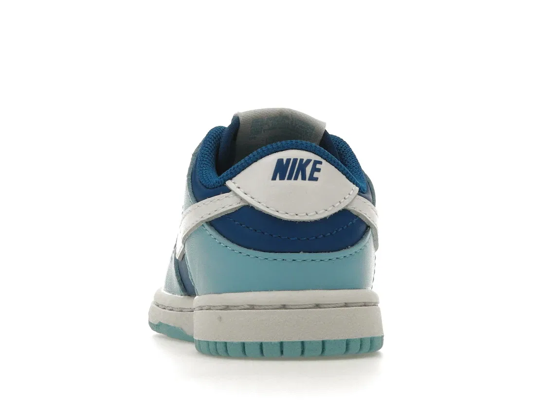 Детские кроссовки с принтом Nike Dunk Low Nike, Flash/White-Argon Blue-Flash — фото 4