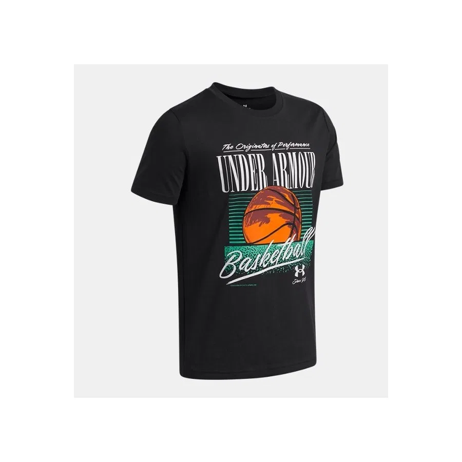 Детская футболка с коротким рукавом UA Basketball Under Armour, Черный — фото 3