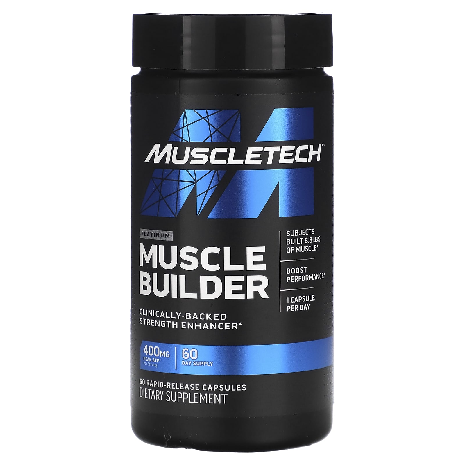 Платиновый Наращиватель Мышечной Массы MuscleTech, 60 капсул с быстрым высвобождением - фото