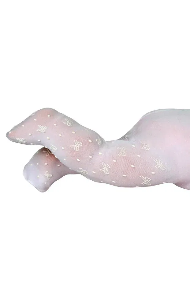 Детские колготки с бантиком Bow baby pantyhose Daymod, White