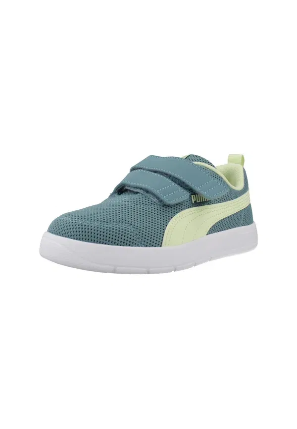 Кроссовки на липучке Courtflex v3 mesh 28 Puma, Azul, синий — фото 2