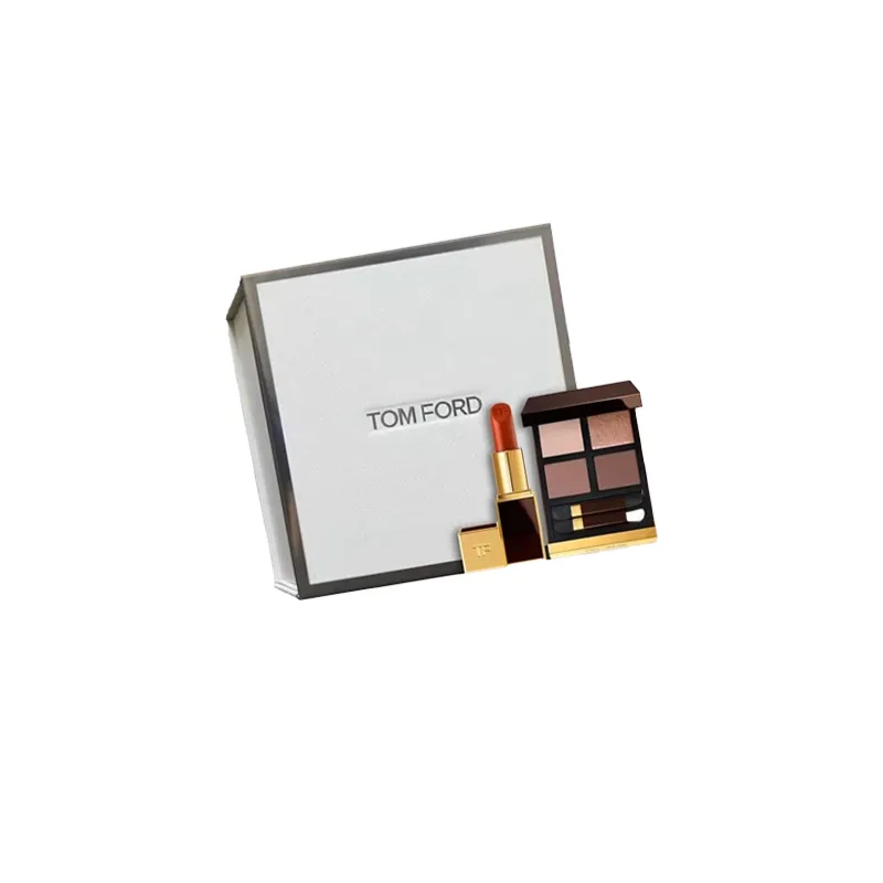 TOM FORD Набор помад в черных тюбиках для женщин, #16 Scarlet Matte Lipstick+#31 Desert below Eyeshadow Palette — фото 4