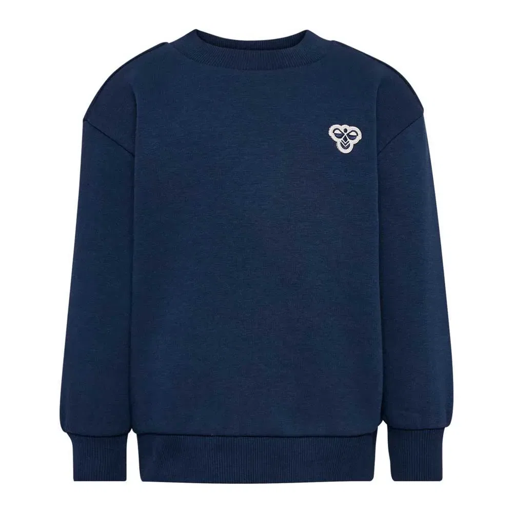 Детский свитшот свободного кроя с круглым вырезом Mini Loose Bee Hummel, Blue — фото 3