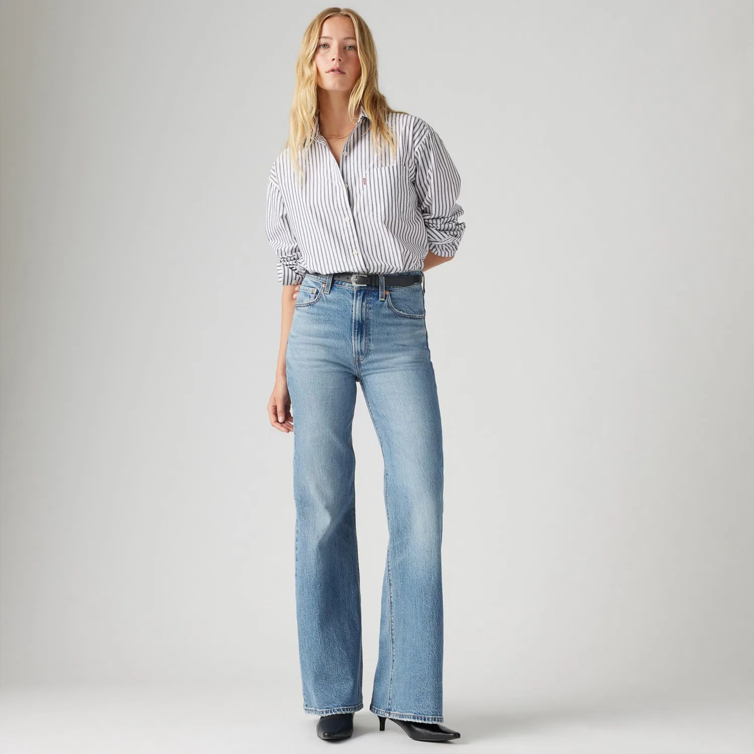 Женские джинсы с расклешенным кроем Ribcage Bells Levi's, Next Saturday No Cre — фото 4
