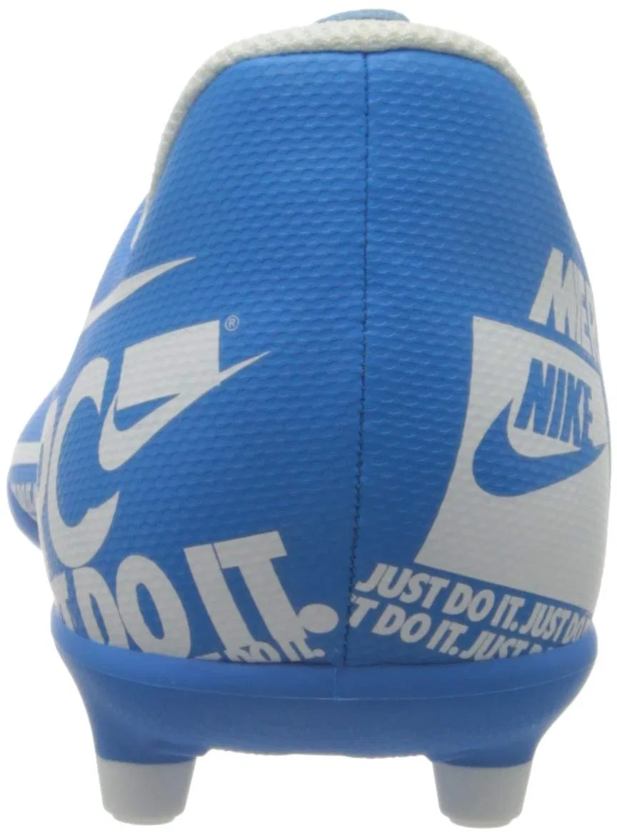 Детские бутсы для мальчиков с тракционной подошвой Vapor 13 Club Fg/Mg NIKE, Blue Hero White Obsidian — фото 3