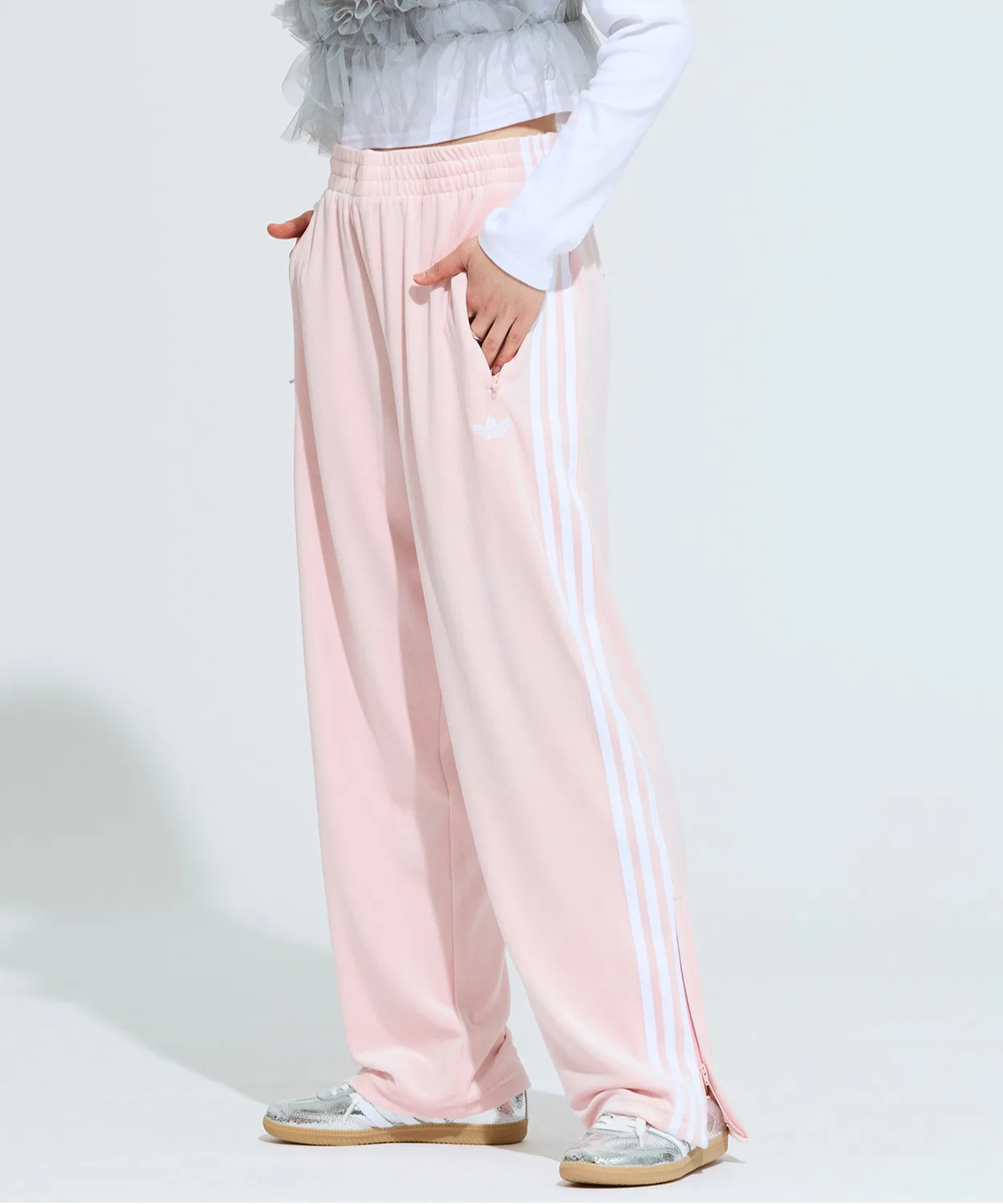 Мужские/Женские спортивные брюки из велюра Firebird Track Pants Adidas Originals, Pink