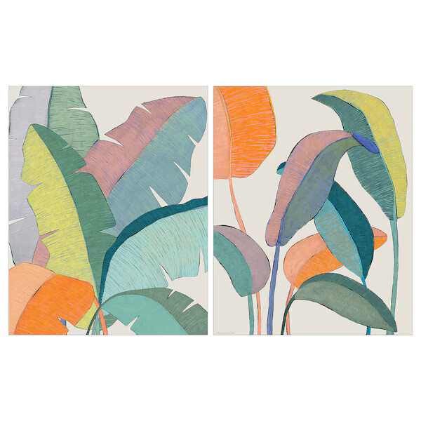 

Набор постеров Ikea Bild Banana Leaves, 40х50 см, 2 шт
