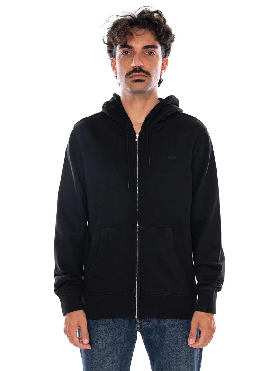 Худи на молнии LEVI'S 'LEVI'S THE ORIGINAL HM ZIP UP MINERAL BLACK' в черном цвете