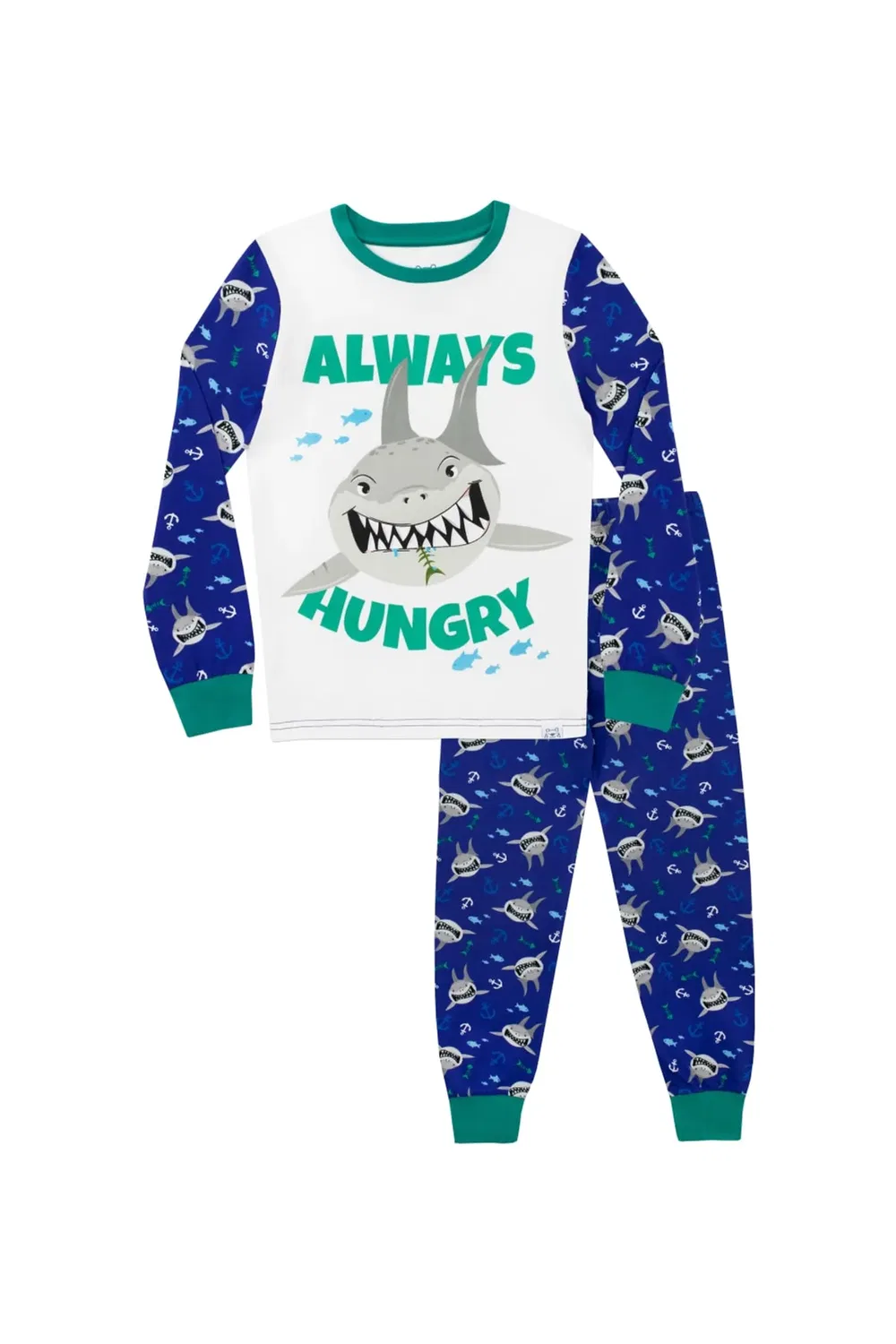 Детская пижама с принтом акулы Always Hungry Shark Harry Bear, Blue
