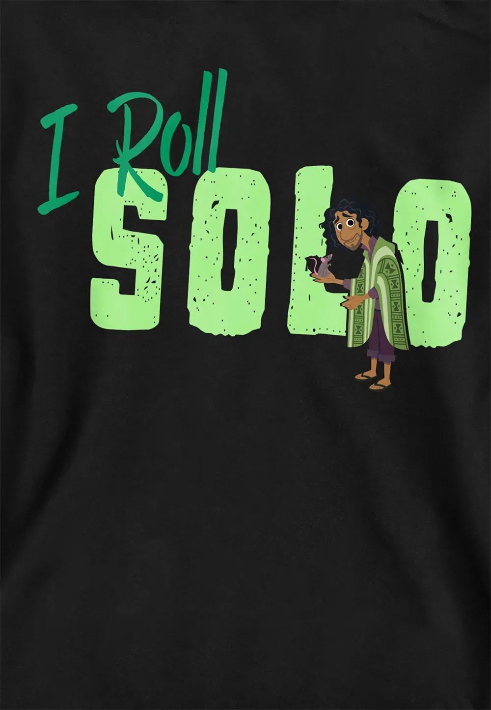 Детский худи Disney Encanto Bruno, I Roll Solo, черный, черный — фото 2