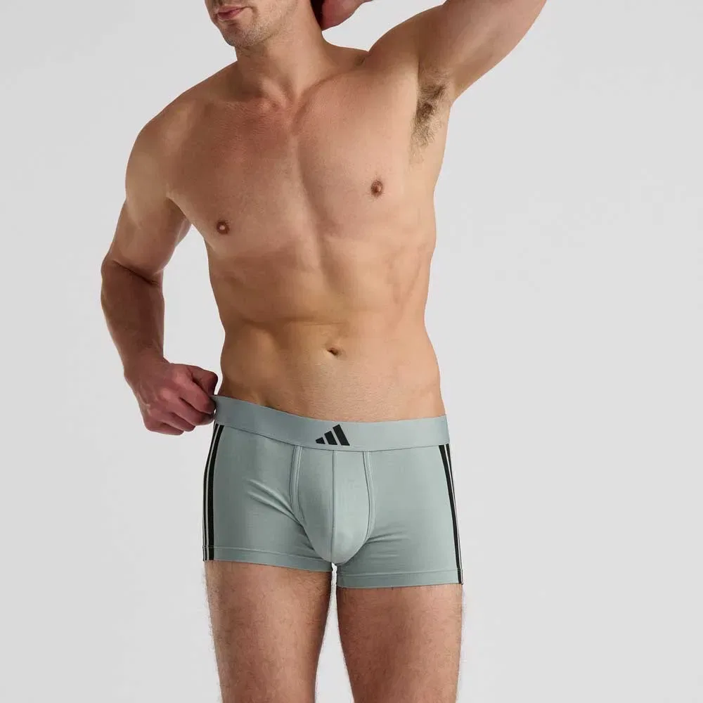 Набор боксеров Adidas Active Flex Cotton 3 Stripe из 2 штук Adidas, зеленый — фото 4