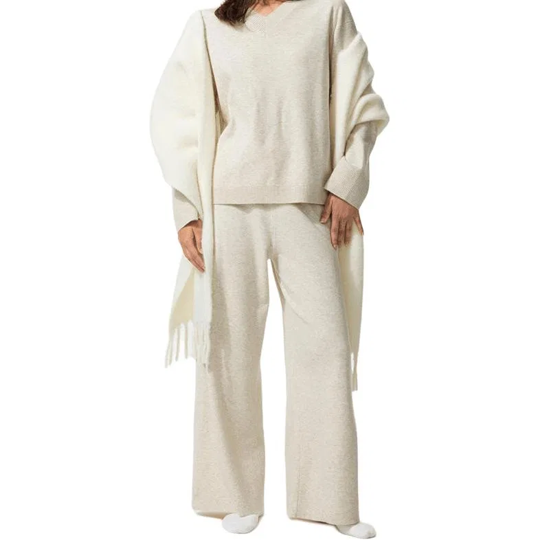 Женские спортивные штаны из трикотажа UNIQLO, Ivory
