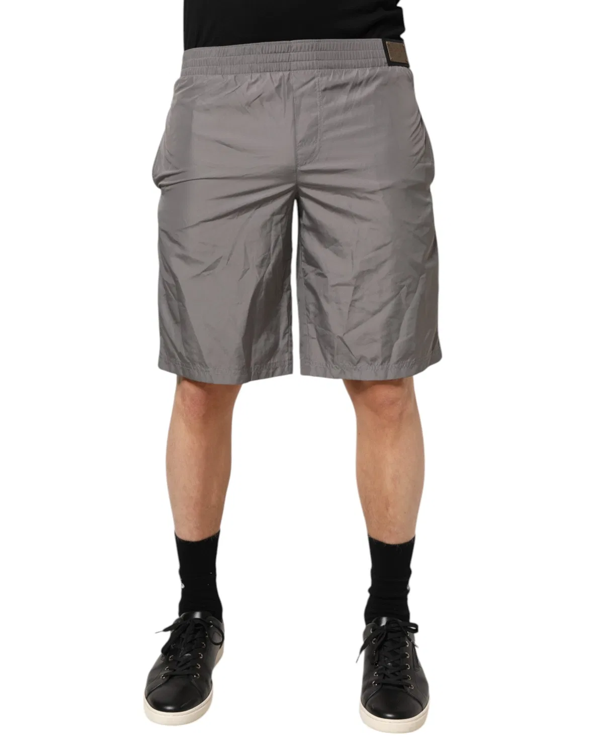 Мужские плавательные шорты с эластичным поясом Light Gray Nylon Dolce & Gabbana, Light Gray
