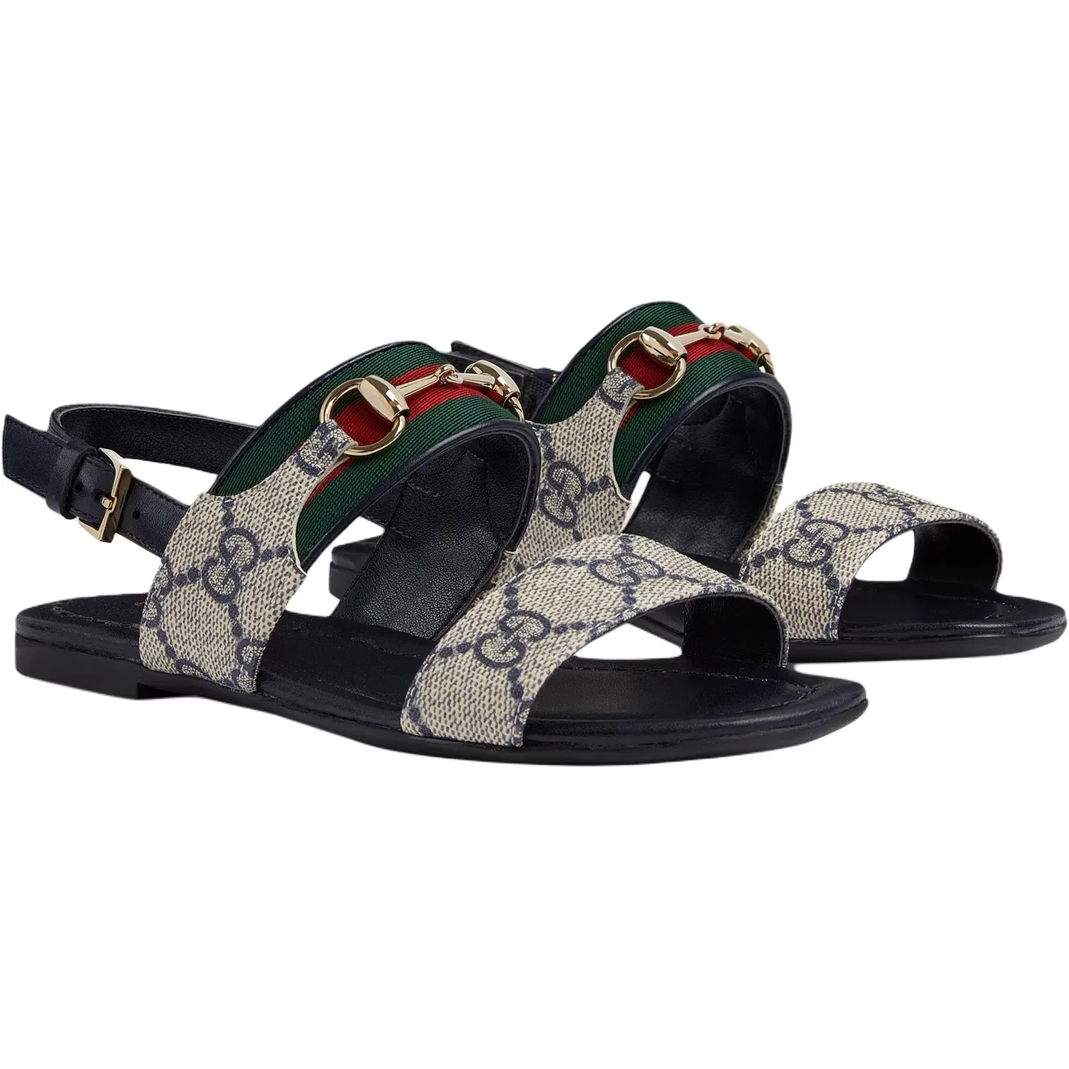 Детские сандалии Gucci GG Supreme Low Top, кожаные, синие — фото 4