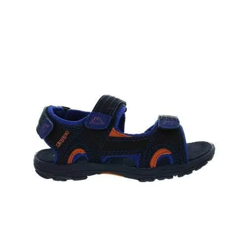 Детские сандалии с тремя липучками Kappa Early II, Navyblau Orange Blau