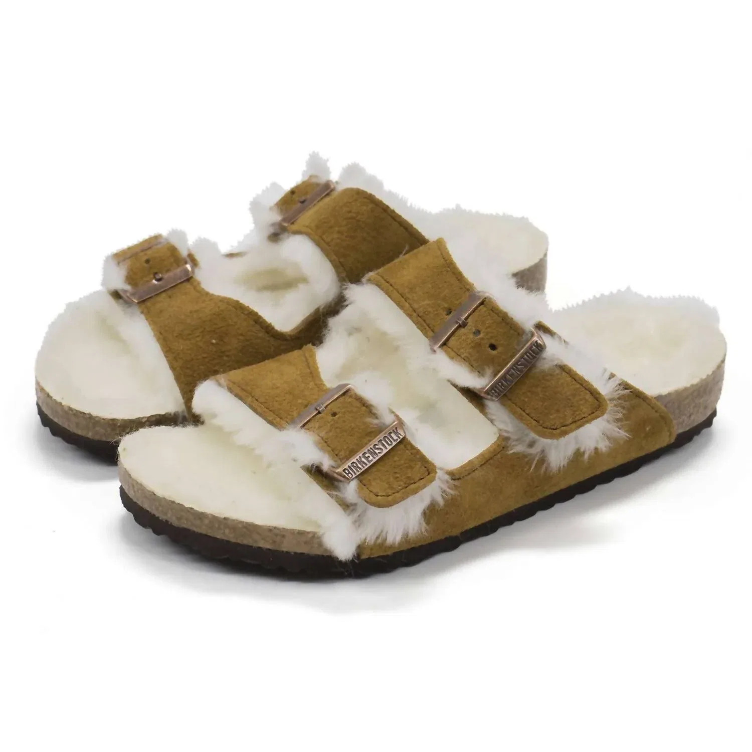 Детские сандалии для девочек с меховой подкладкой Arizona Shearling Birkenstock, Mink