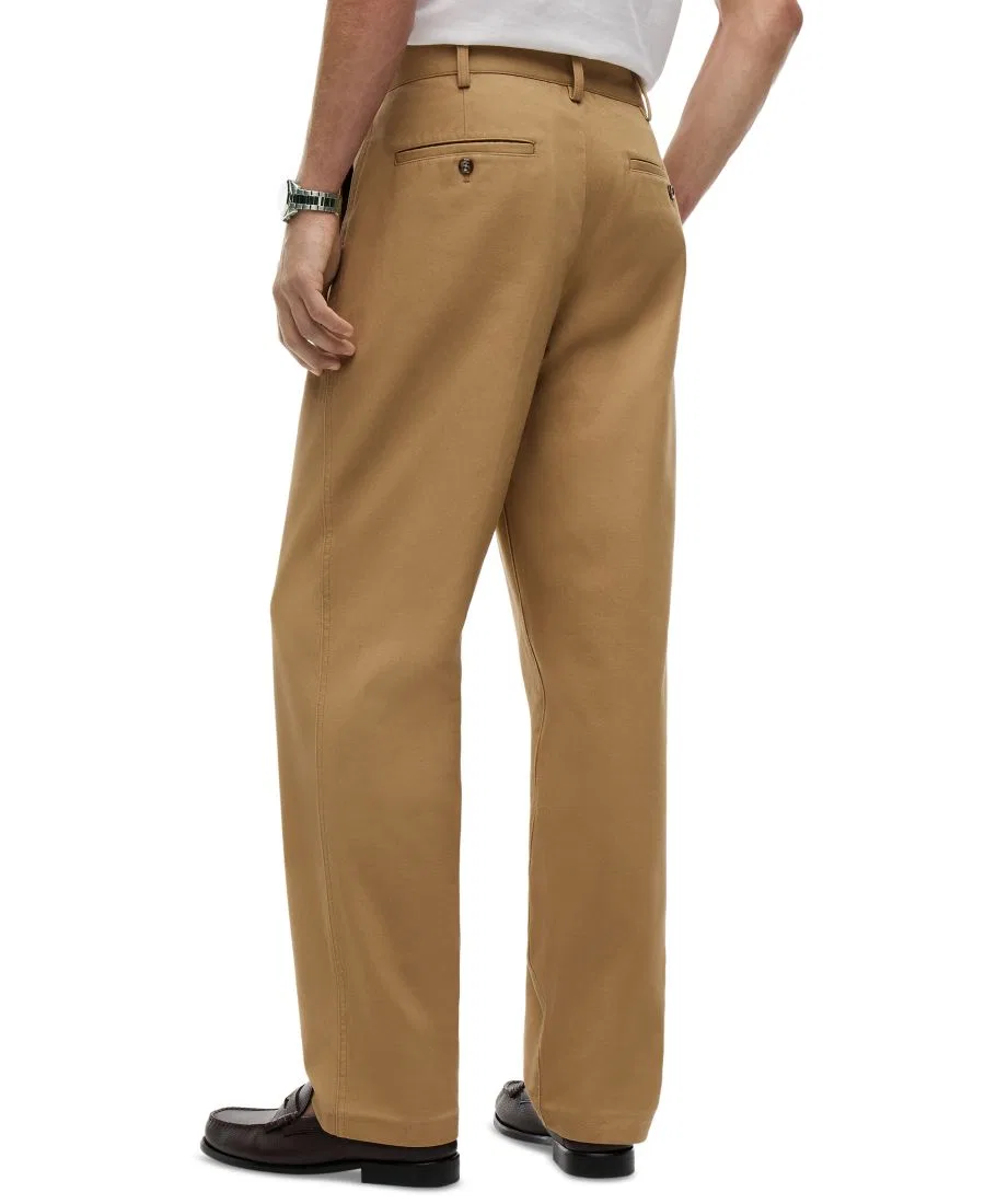 Брюки чинос свободного кроя с застежкой на пуговицы и молнию Tommy Hilfiger, Timeless Camel — фото 4