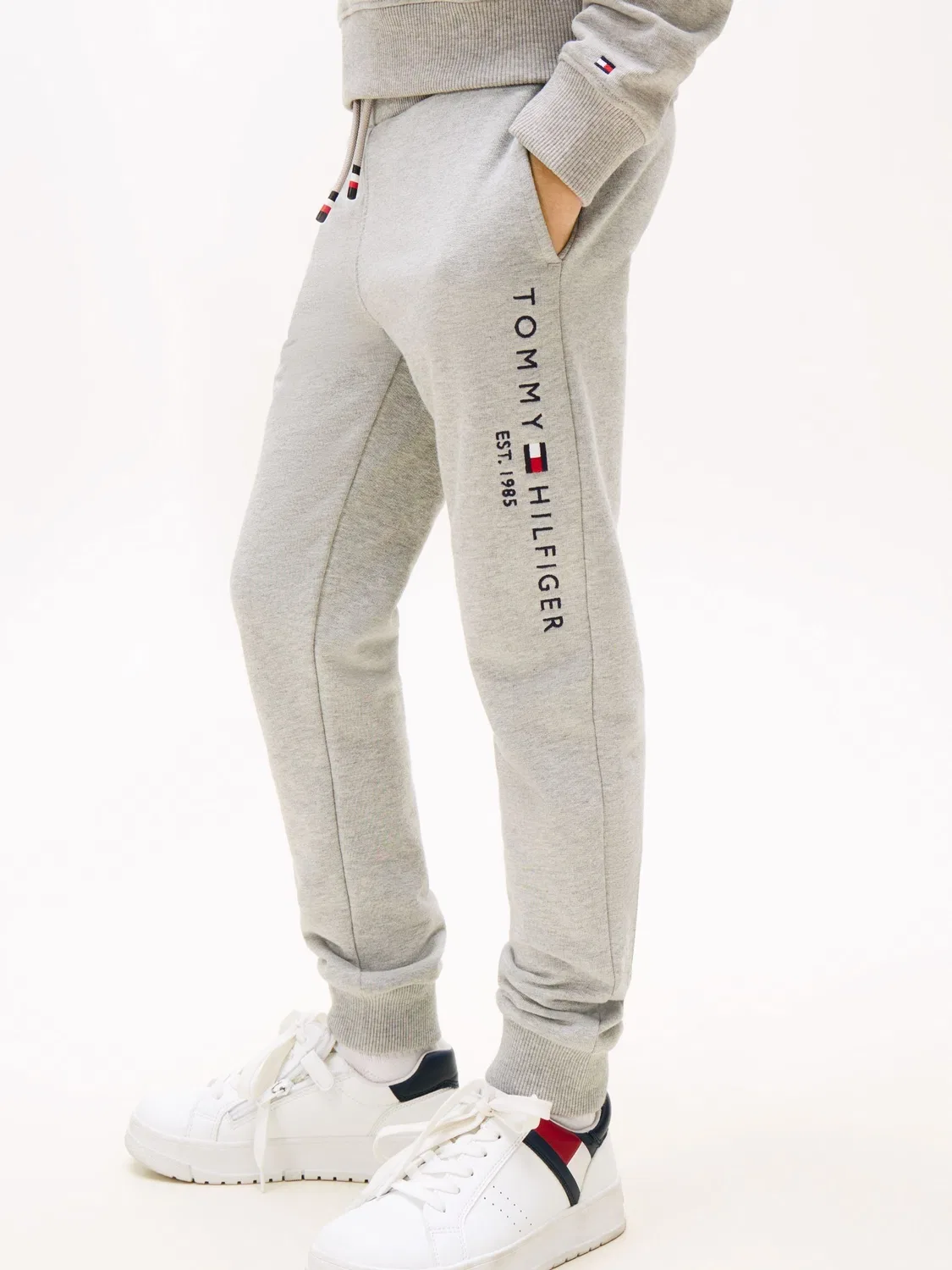 Джоггеры хлопковые Tommy Hilfiger, серые — фото 4