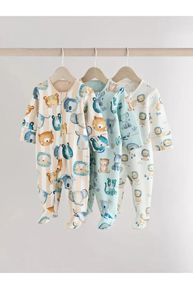 Детский спальный мешок-комбинезон с принтом Teddy Bear Next Baby, Blue