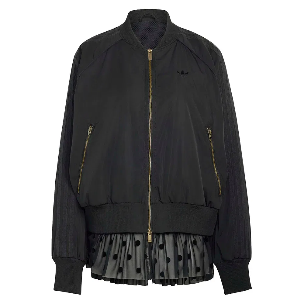 Куртка-бомбер оверсайз Adidas Originals, черный
