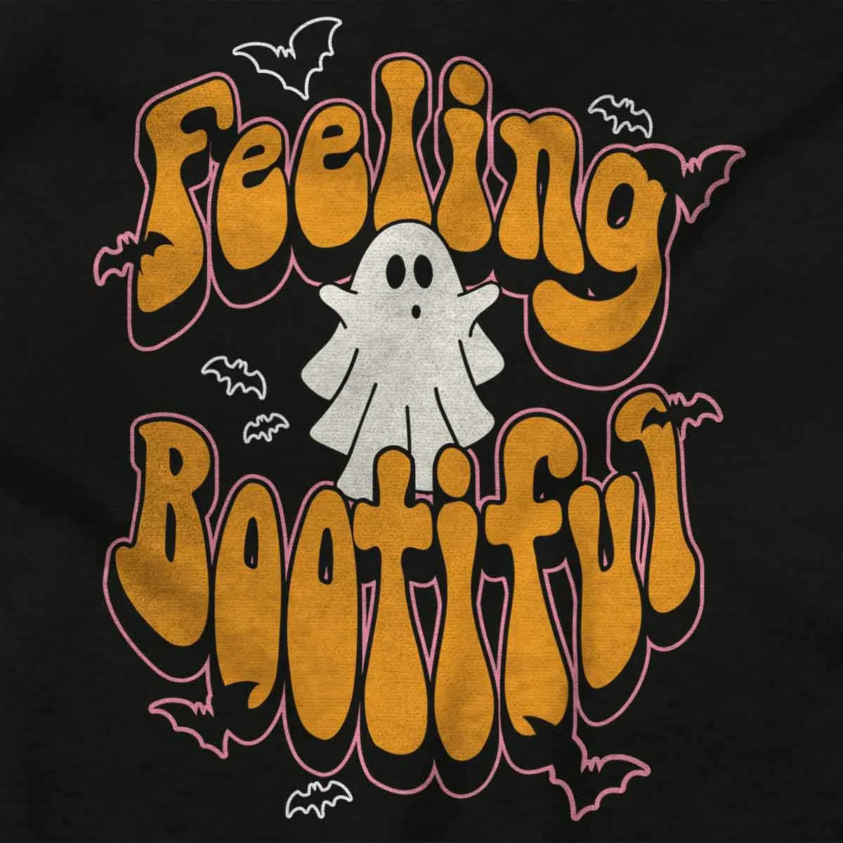 Детское боди с коротким рукавом с принтом Cute Halloween Ghost Feeling Bootiful Brisco Brands, Black — фото 2