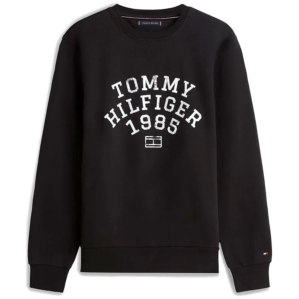 Мужской свитшот с принтом Tommy hilfiger, Black — фото 3