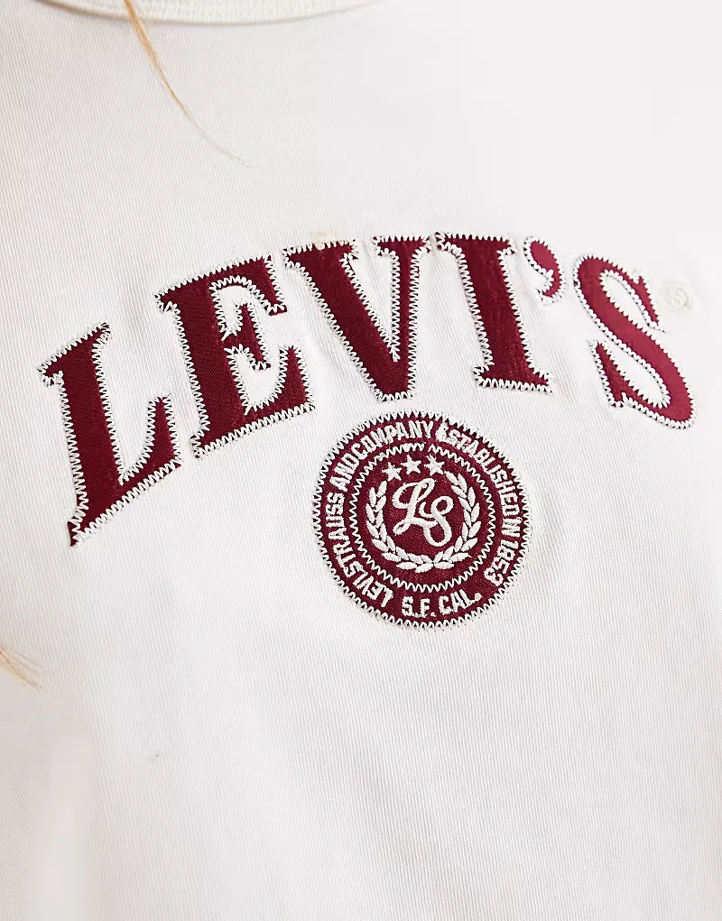 Футболка винтажная с графическим принтом Levi's, белый — фото 3