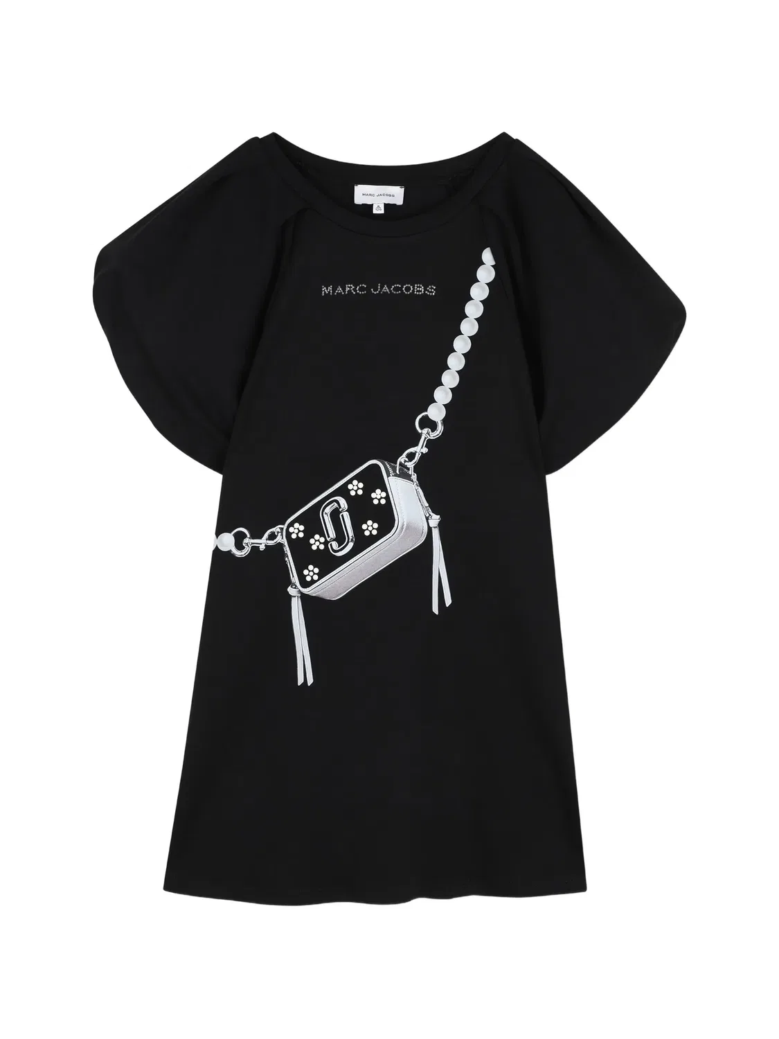 Детское платье с пышными рукавами, черное Marc Jacobs, черный