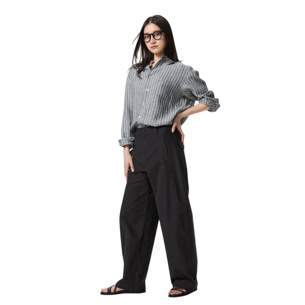 Брюки-бочонки Uniqlo Jersey Longer Length Unisex, 09 черный