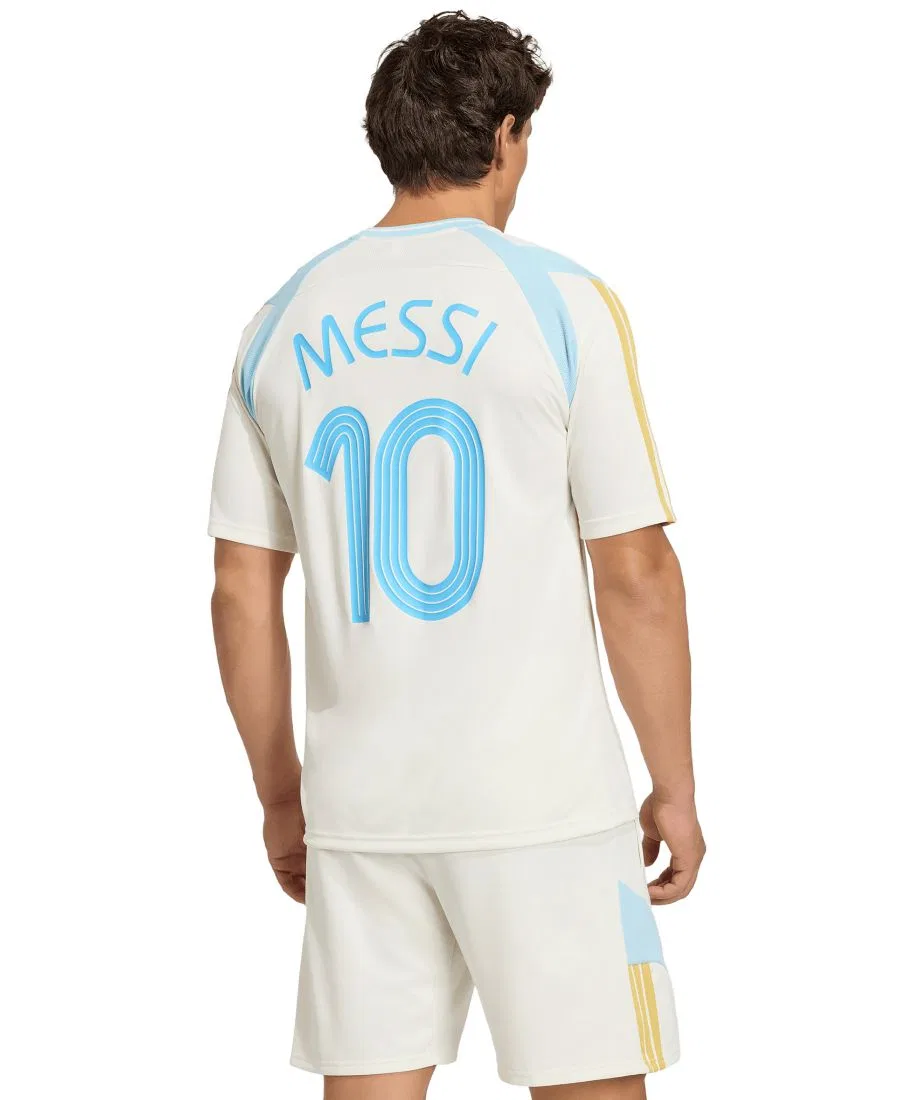 Футболка с принтом Messi House Tiro adidas, Off White — фото 3