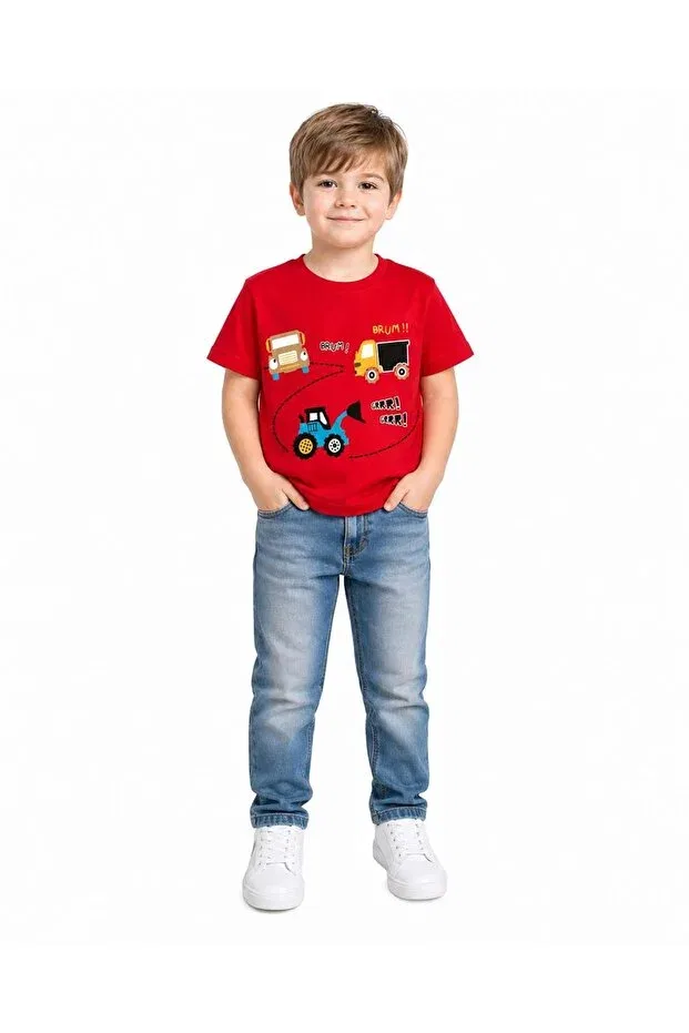 Детская футболка для мальчиков с принтом Yale Kids, Red