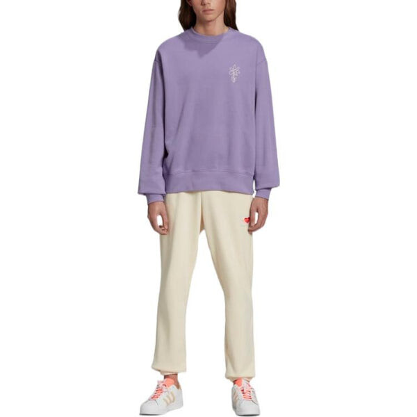 Толстовка adidas originals Sports Round Neck Pullover Casual Purple, мультиколор — фото 2