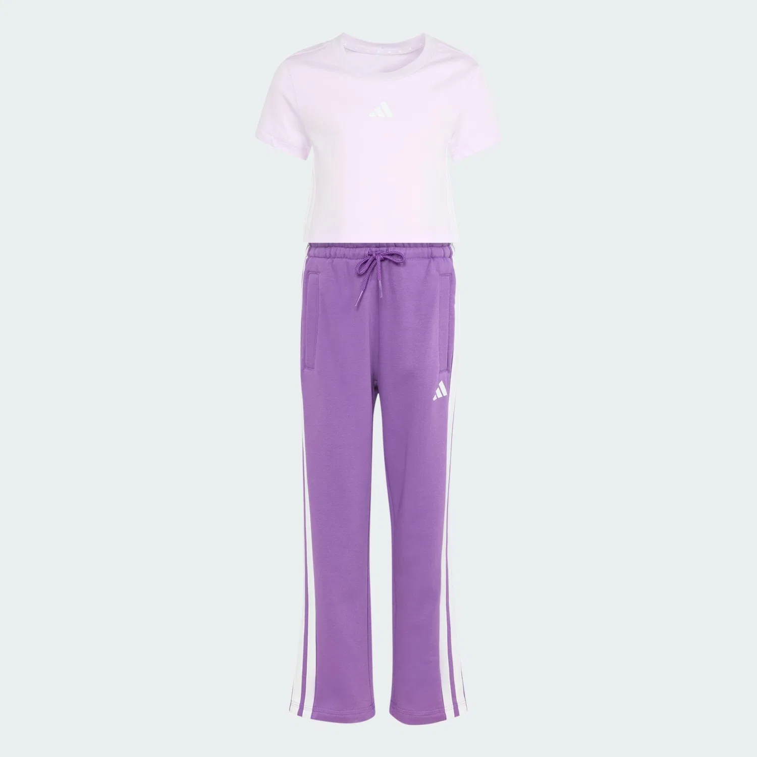 Мужской спортивный комплект с длинным рукавом Essentials Set Adidas, Helllila Weiss