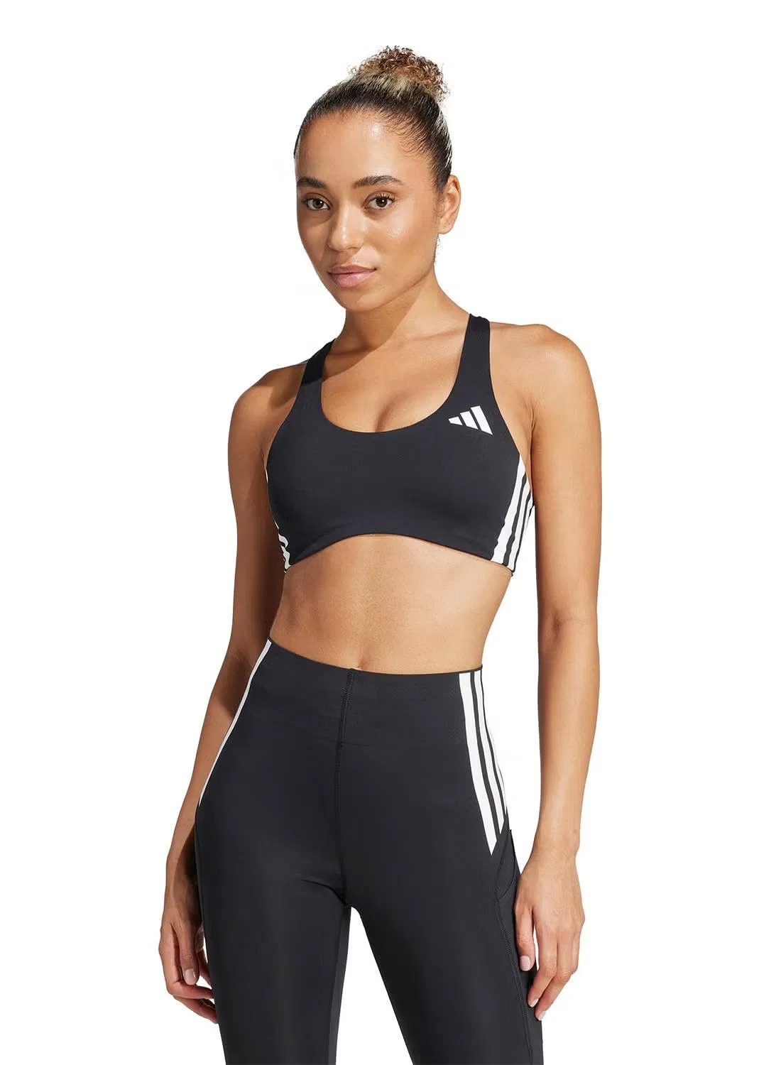 Спортивный бюстгальтер средней поддержки Adizero, Adidas, черный