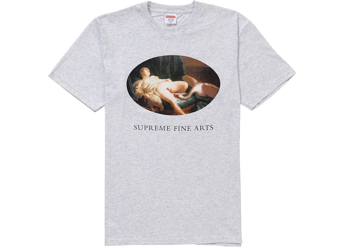 Мужская футболка с принтом Leda and the Swan Tee Supreme, Ash Grey