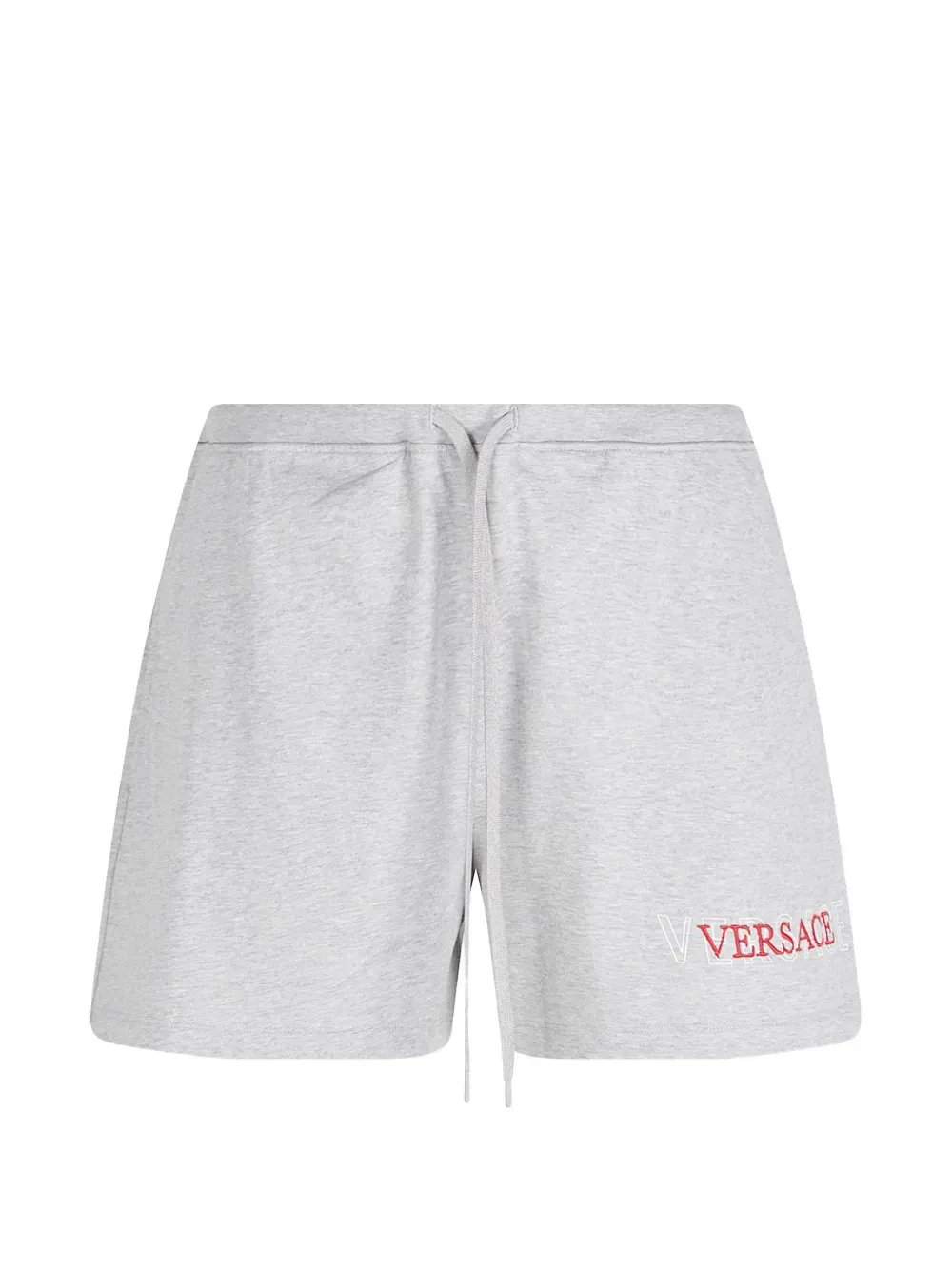 Шорты для бега с вышитым логотипом Versace, серый