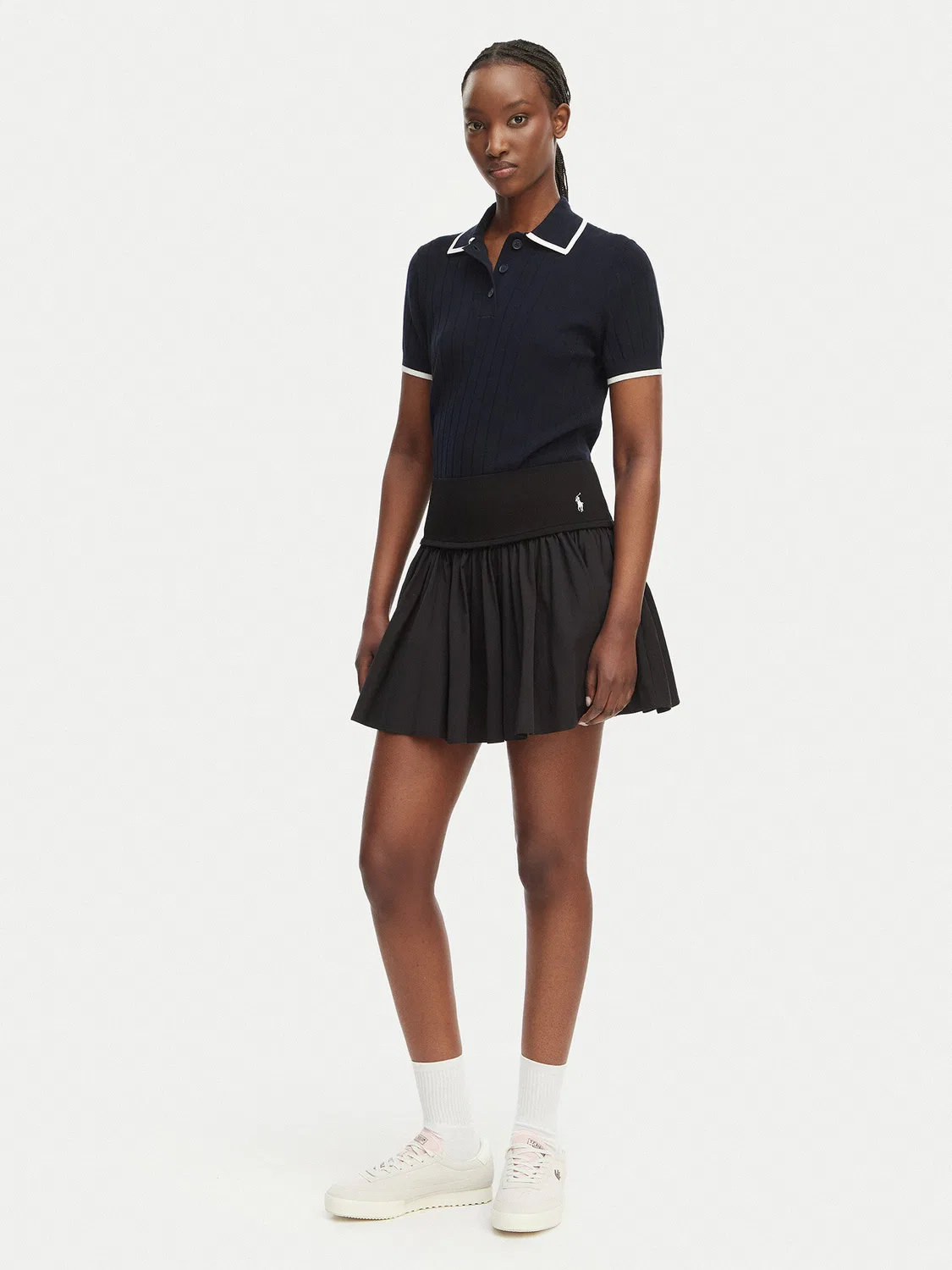 Женская мини-юбка стандартного кроя Polo Ralph Lauren, черный — фото 2
