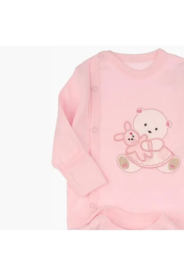 Детский комплект для новорожденных хлопковый Beyaz Bebek, Black-Pink — фото 3