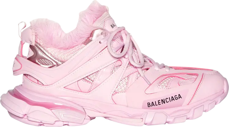 Кроссовки Balenciaga Wmns Track Trainer Fake Fur - Pink, розовый