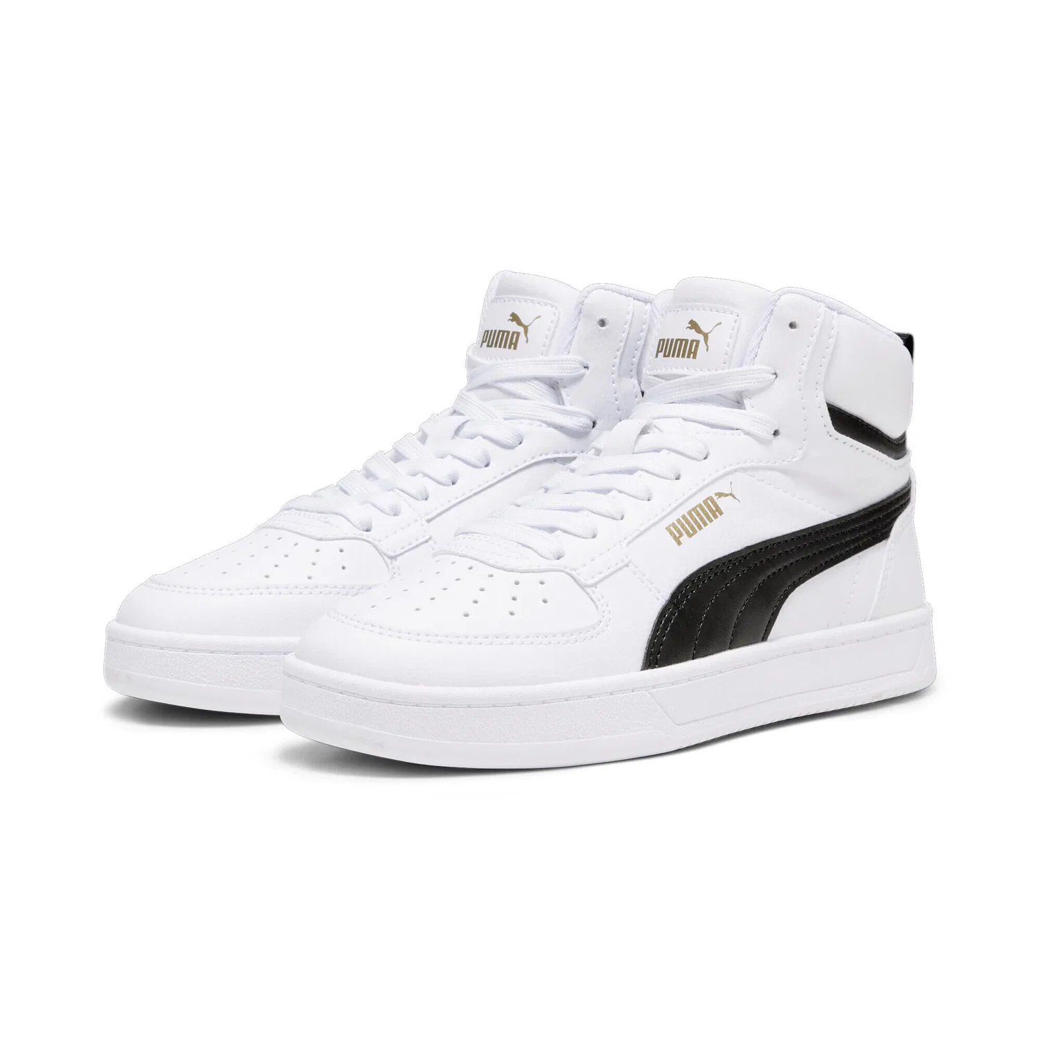 Детские кроссовки с высоким берцем Caven 2.0 Mid Puma, White Black Gold