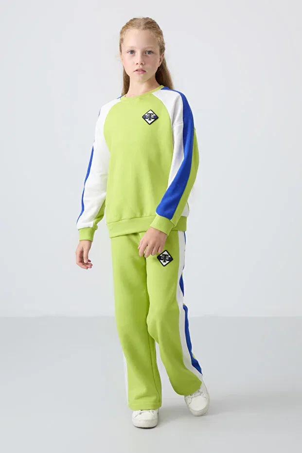 Детский спортивный комплект для девочек с принтом Tommy Life, Lime Green