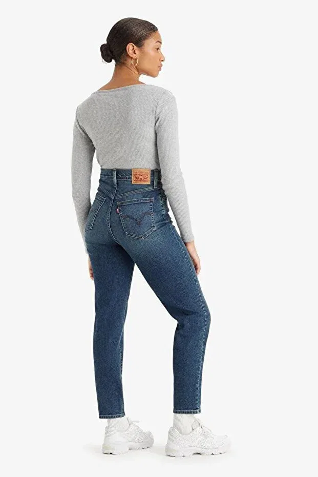 Женские джинсы с высокой талией Mom Levi'S, Dark Blue — фото 3